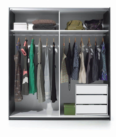 Madrid Wardrobe Internal Drawers: Alpine White, 3-Drawer Storage Solution for Wardrobes - UK Luxury Furniture